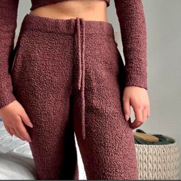 SKIMS Pants - NWT SKIMS Cozy Knit Lounge Teddy Jogger Coco Brown S/M